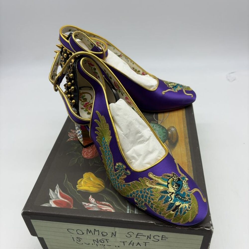Gucci Spike Embellished Mary Jane Pumps - Picture 2 of 9